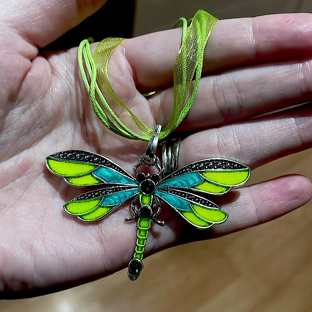 Green Dragonfly Pendant
